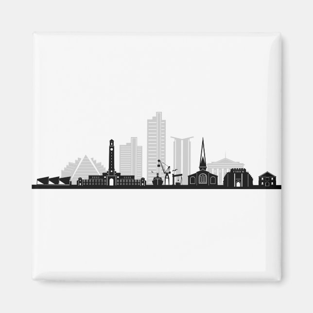 Aimant SOUTHAMPTON England fußball City Skyline Silhouett (Devant)