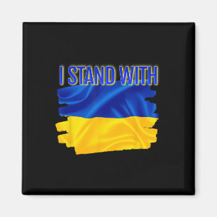 Aimant Soutien à la paix mondiale Drapeau ukrainien Je su