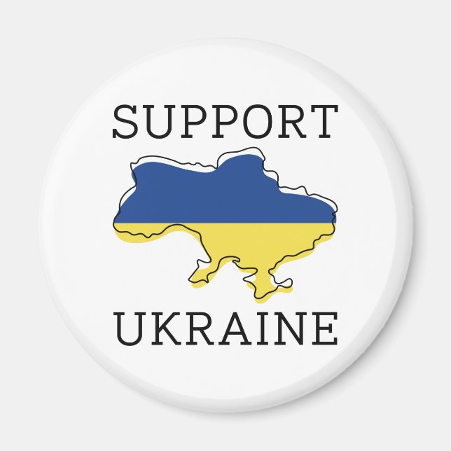 Aimant Soutien à l'Ukraine (Devant)
