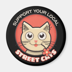 Aimant Soutien à vos chats de rue locaux