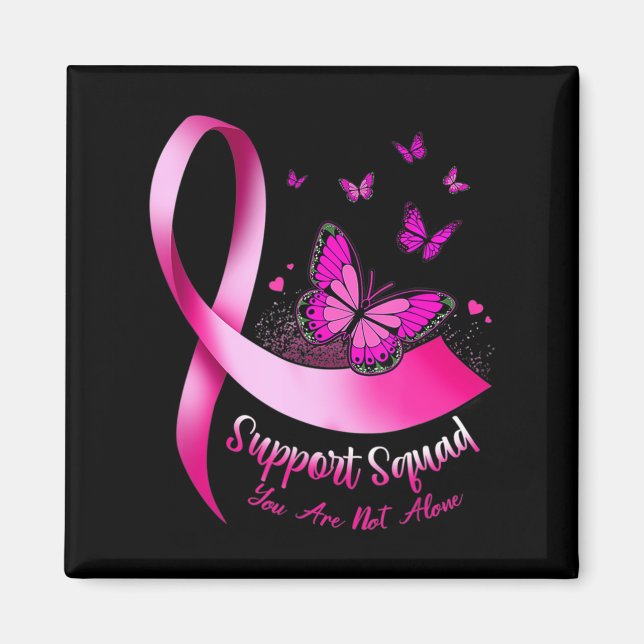 Aimant Soutien aux papillons de femme Escadron Cancer du  (Devant)
