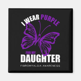 Aimant Soutien Fibromyalgie Sensibilisation Papillon Purp