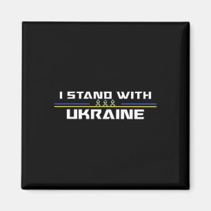 Aimant Soutien Je suis avec l'Ukraine Drapeau américain u