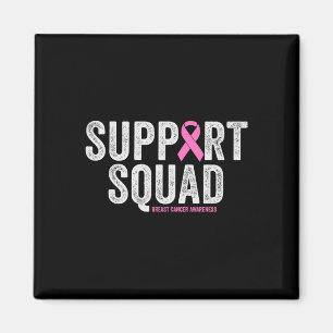 Aimant Soutien Squad guerrier rose Sensibilisation au can