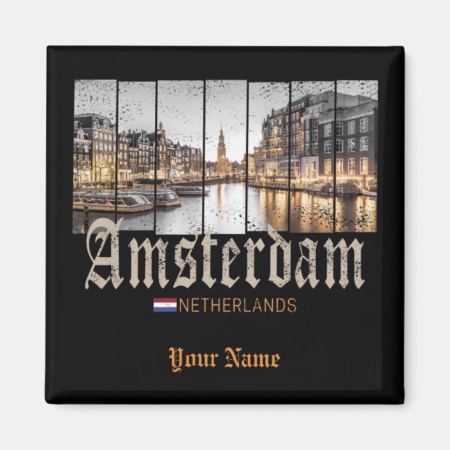Aimant Souvenir d'Amsterdam Netherlands (Devant)