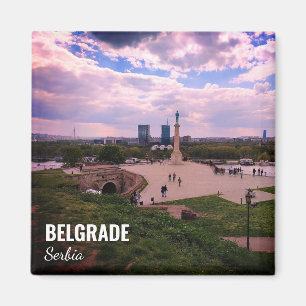 Aimant souvenir de Belgrade vue de Kalemegdan