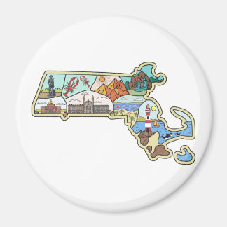 Aimant Souvenir de Boston Cape Cod Salem