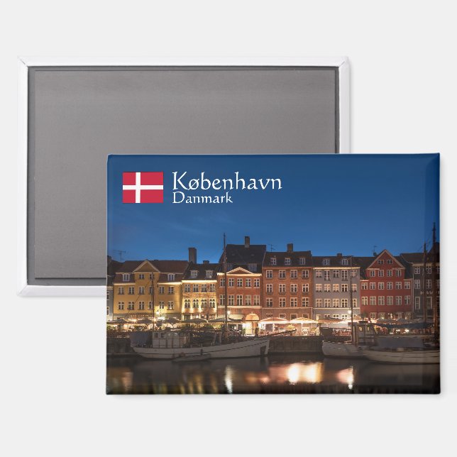 Aimant Souvenir de Copenhague (Recto/Verso)
