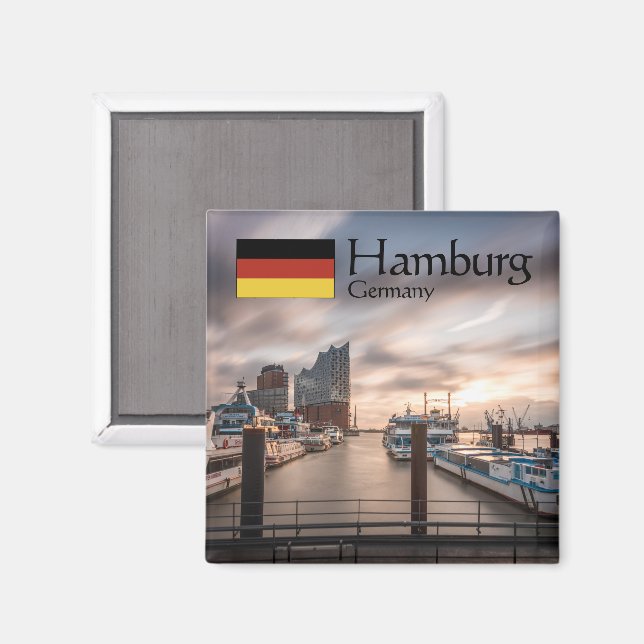 Aimant Souvenir de Hambourg (Recto/Verso)