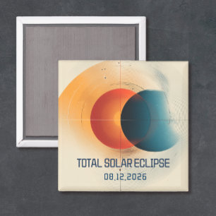 Aimant Souvenir de l'éclipse moderne 2026