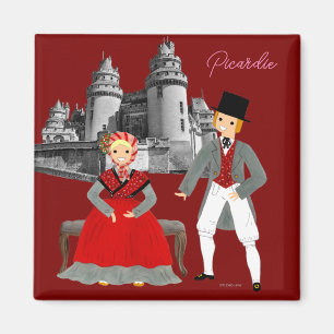 Aimant Souvenir de Picardie, France