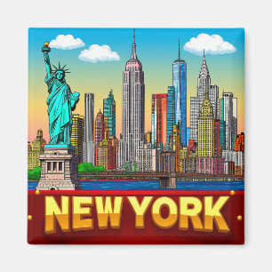 Aimant 🧲 Souvenir de vacances à New York USA 🌆