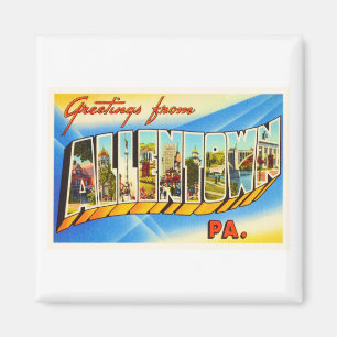 Aimant Souvenir de Vintage voyage de PA d'Allentown