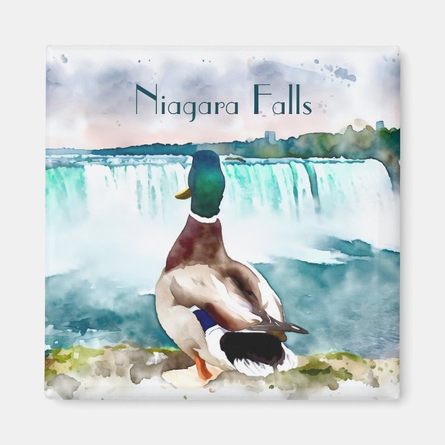 Aimant Souvenir du canard de Niagara Falls (Devant)