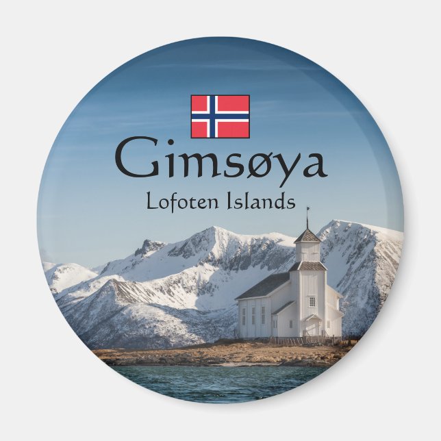 Aimant Souvenir Gimsoya Lofoten (Devant)