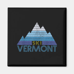 Aimant Souvenir ski du Vermont Sport de montagne Vintage