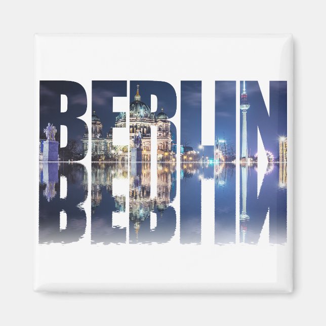 Aimant souvenir texte de Berlin (Devant)