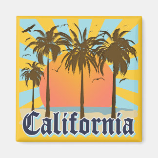 Aimant Souvenir Vintage en Californie