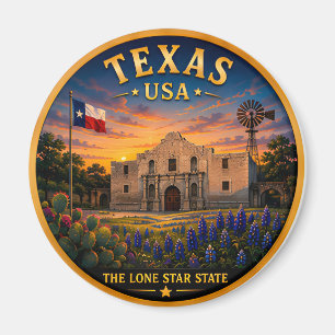 Aimant Souvenirs de vacances à San Antonio au Texas 🟡