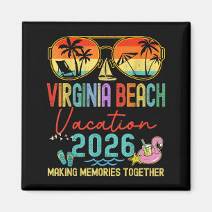 Aimant Souvenirs de vacances rétro à Virginia Beach 2026