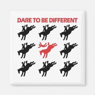 Aimant Soyez Différent - Drôle Cheval Dit