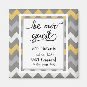 Aimant Soyez Notre Invité Informations Wifi Mot De Passe