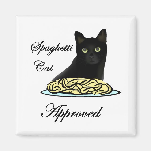Aimant Spaghetti - Chat Approuvé (Devant)