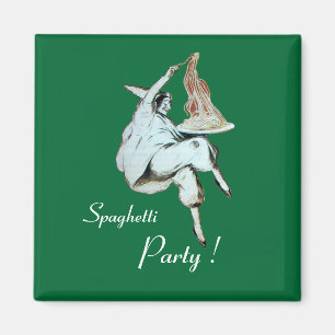 Aimant SPAGHETTI PARTY ITALIAN KITCHEN, RESTAURANT rouge