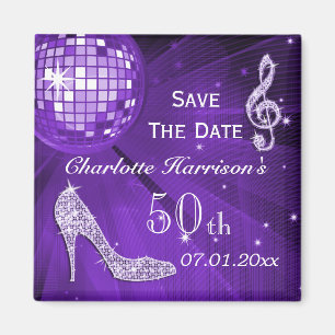 Aimant Sparkly Stiletto Heel 50e anniversaire Enregistrer