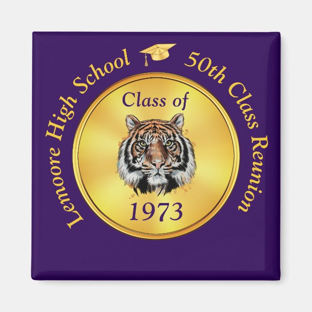 Aimant Special Order, Tiger Class of 1973 Magnets, Purple (Devant)