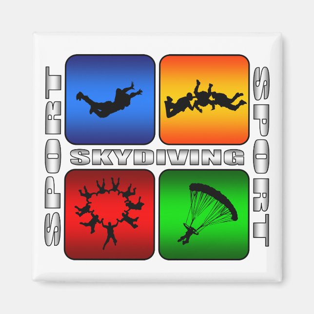 Aimant Spectaculaire Skydiving (Devant)