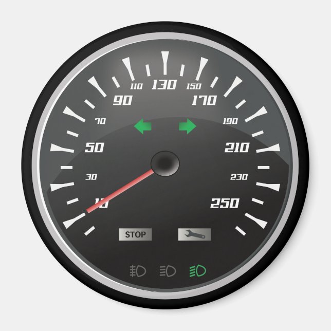 Aimant Speedometer pour Geeks Nerd (Devant)