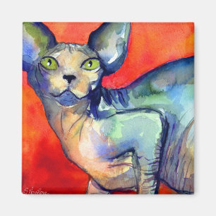 Aimant Sphinx sphynx cat #6 peinture