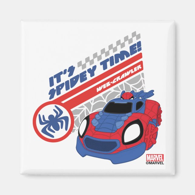 Aimant Spidey Conduisant Son Web-Crawler (Devant)