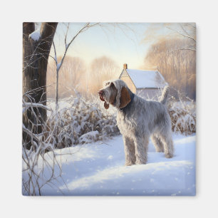 Aimant Spinone Italiano Laisser Neige Noël