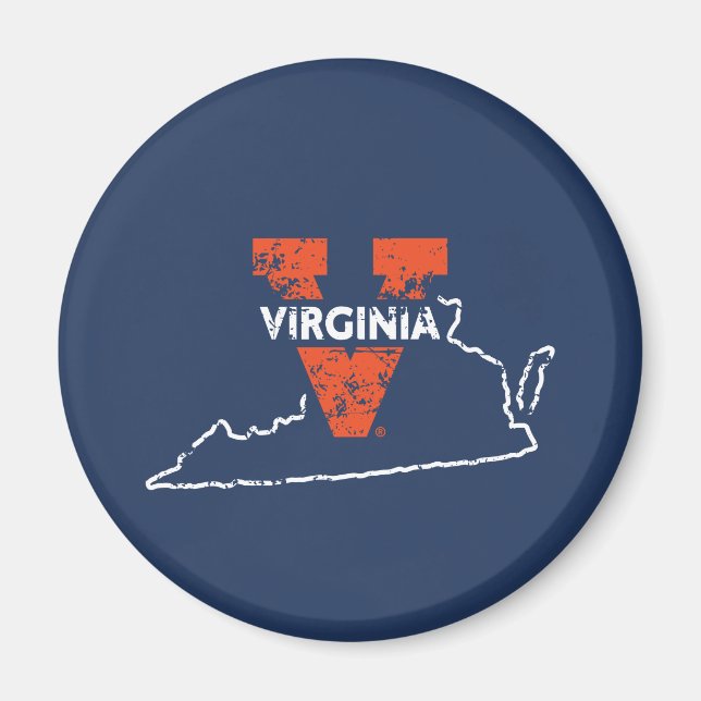Aimant Split V Virginia State Love (Devant)