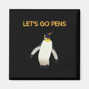 Aimant Sports Tee#39 ; s Va Pens Drôle Pingouins De Hocke