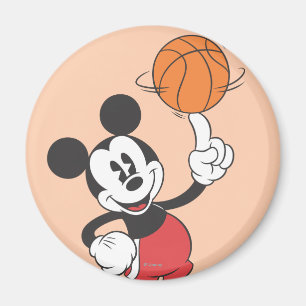 Aimant Sporty Mickey   Basket-ball à rotation