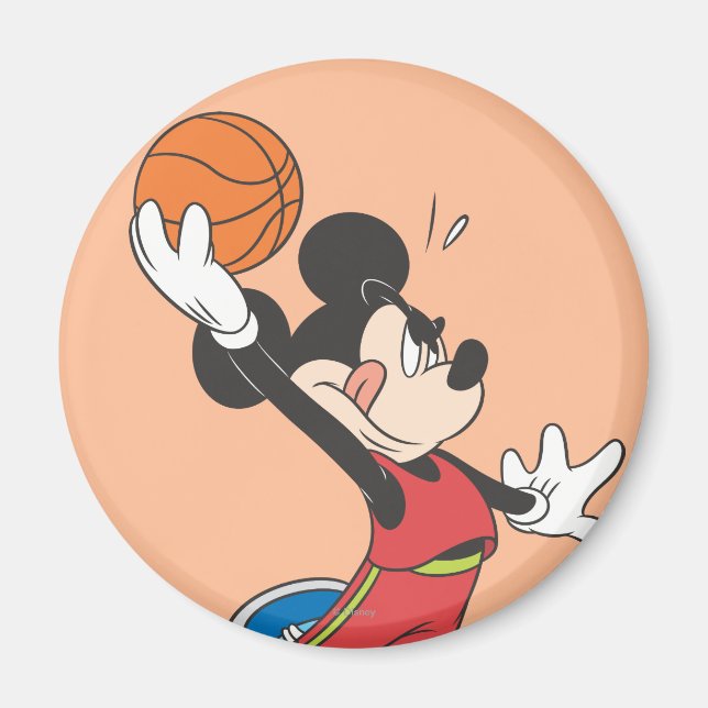 Aimant Sporty Mickey | Dunking Basketball (Devant)