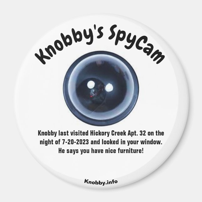 Aimant SpyCam Hickory Creek Apt de Knobby. 32 Fun Frigo (Devant)