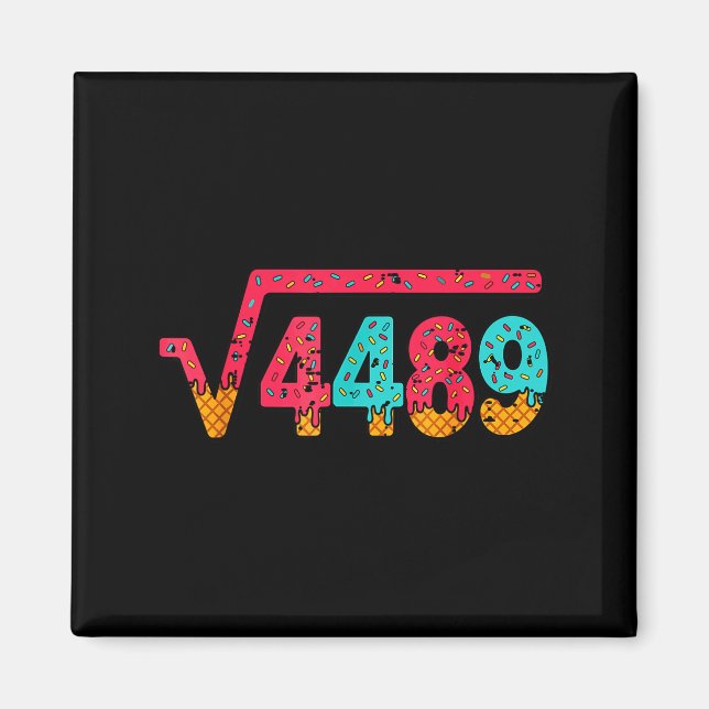 Aimant Square Root 4489 Slang Math Teacher Six Seven 6 7  (Devant)