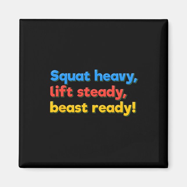 Aimant Squat Lourd Ascenseur Stable Bête Prêt Drôle Gym H (Devant)
