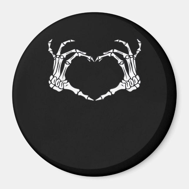 Aimant Squelette Coeur main Signer Costume Drôle Hallowee (Devant)