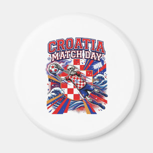 Aimant Squelette de la journée de match de Croatie Nation