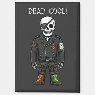 Aimant Squelette de motard super cool | Halloween