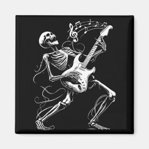 Aimant Squelette jouant de la guitare Musique pour hommes