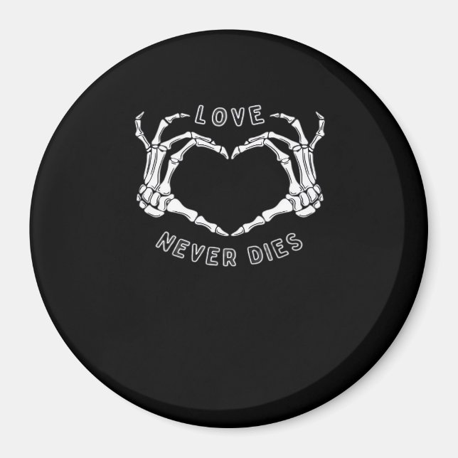 Aimant Squelette Mains Coeur Drôle & Classique (Devant)