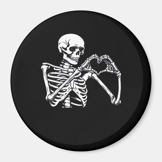 Aimant Squelette Mains de coeur Signer Costume d'Hallowee (Devant)