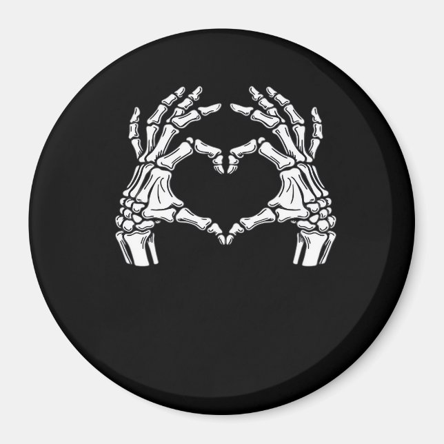 Aimant Squelette Mains du coeur Signal Costume d'Hallowee (Devant)