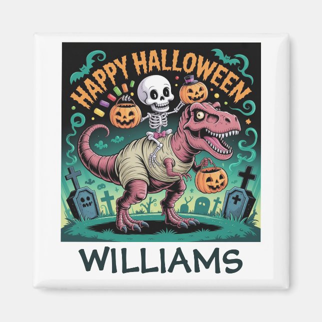 Aimant Squelette sur Mummy T-Rex - Éffrayant Dino Rider (Devant)